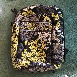 Vera Bradley Black and Yellow Backpack